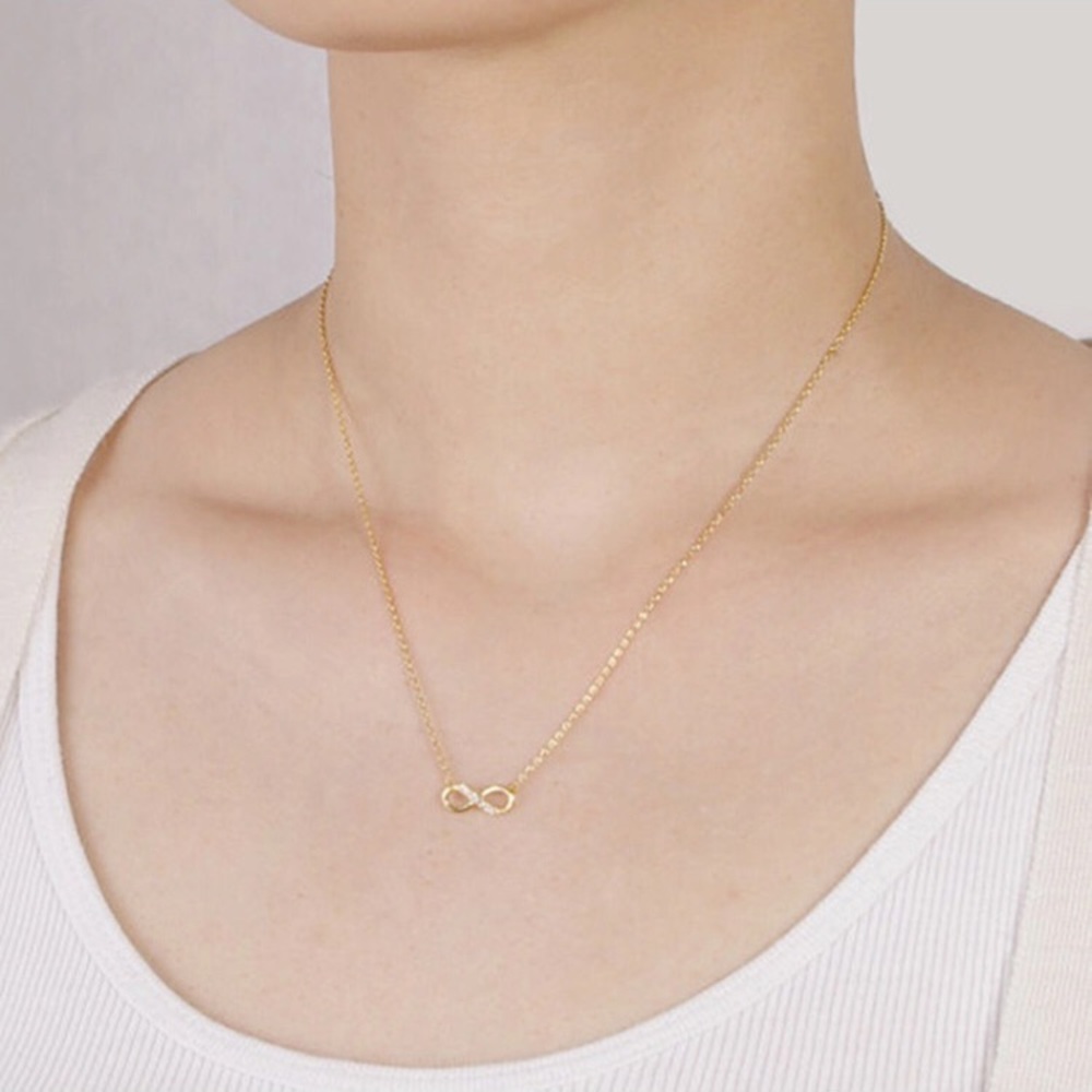 🆕 3$15 Petite Gem Infinity Necklace - Picture 3 of 6